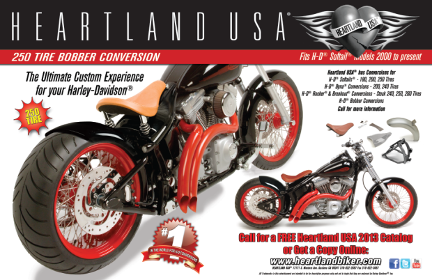 American Iron Ad - September 2013 -250 Tire Bobber Conversion